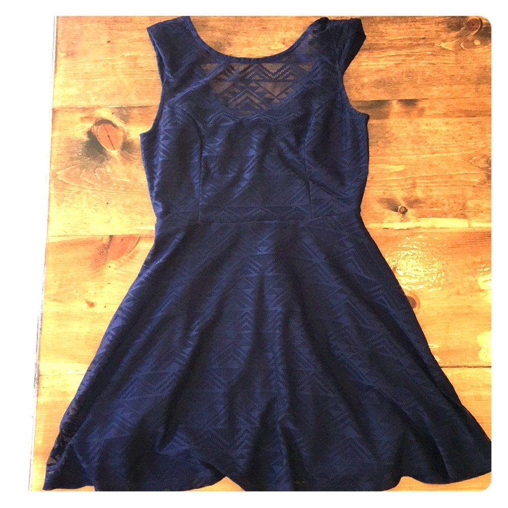 Navy lace size large dress